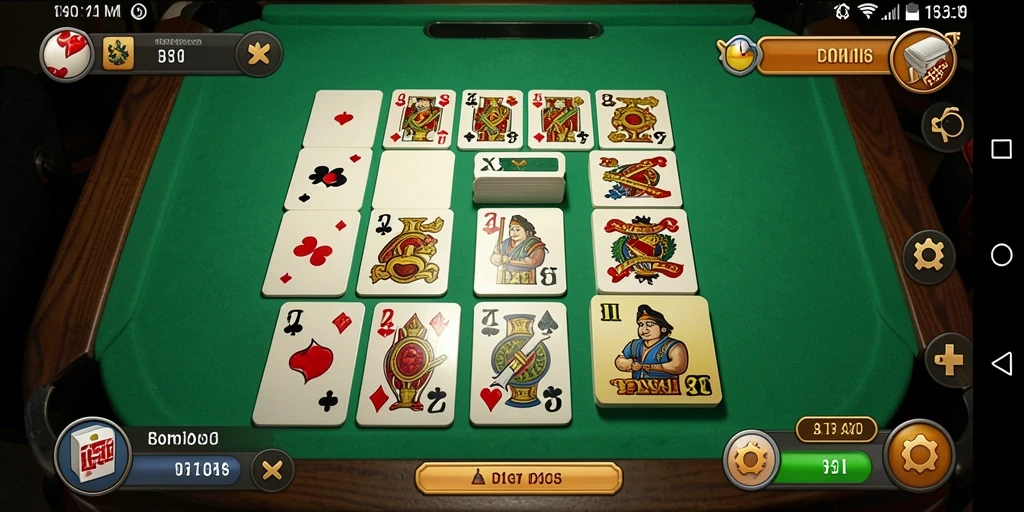Screenshot dari gameplay 8II yang mendebarkan dalam permainan Domino.