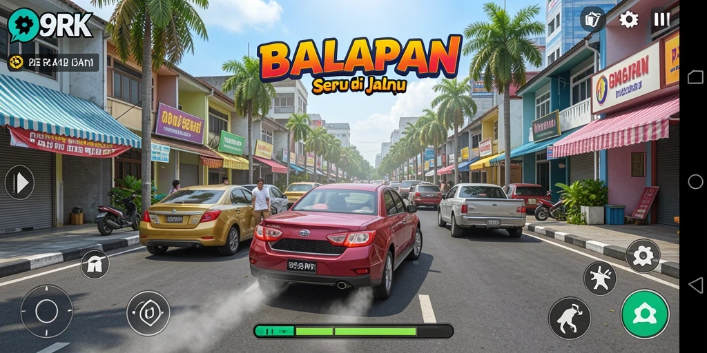 Screenshot gameplay 99RK yang menampilkan balapan yang mendebarkan dan seru.