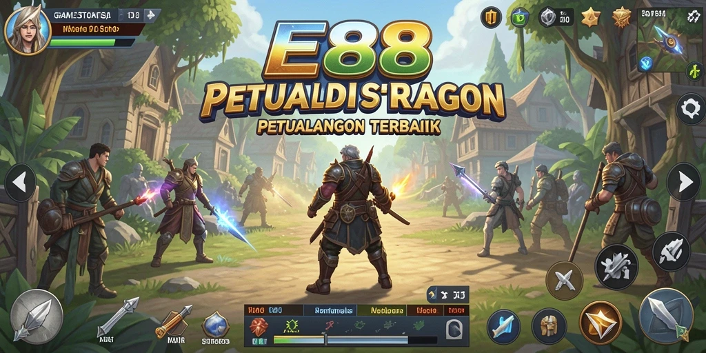 Screenshot gameplay E88 menunjukkan pertempuran strategi yang intens dan seru.
