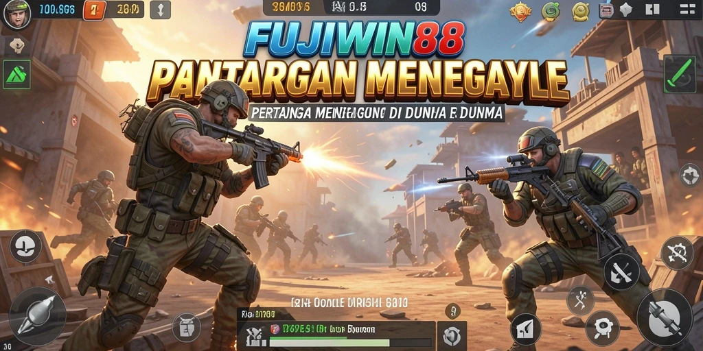 Screenshot gameplay FUJIWIN88 menampilkan aksi seru dan grafis memukau di dunia Battle Royale.