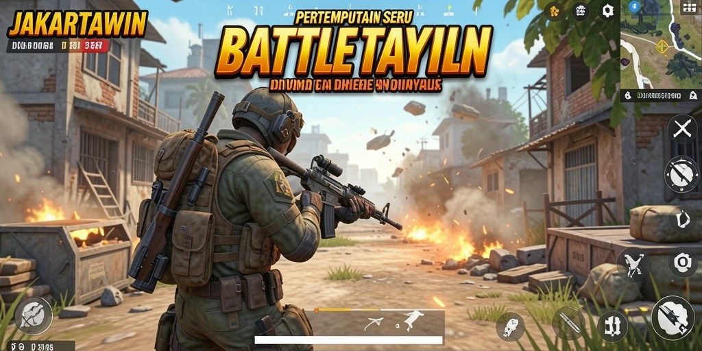 Tangkapan layar menarik dari gameplay seru JAKARTAWIN dalam pertempuran Battle Royale.