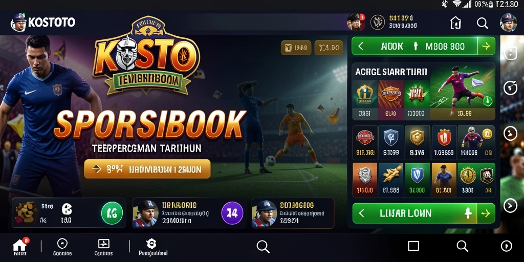 Tampilan screenshot KOSTOTO menampilkan pengalaman taruhan olahraga yang menarik.