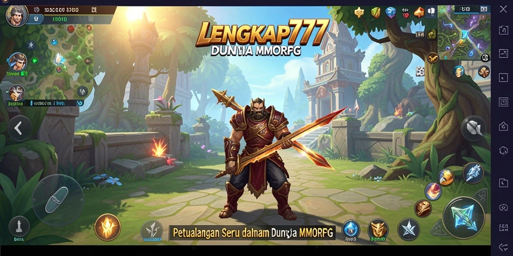 Screenshot gameplay LENGKAP777 dengan aksi seru dalam dunia MMORPG.