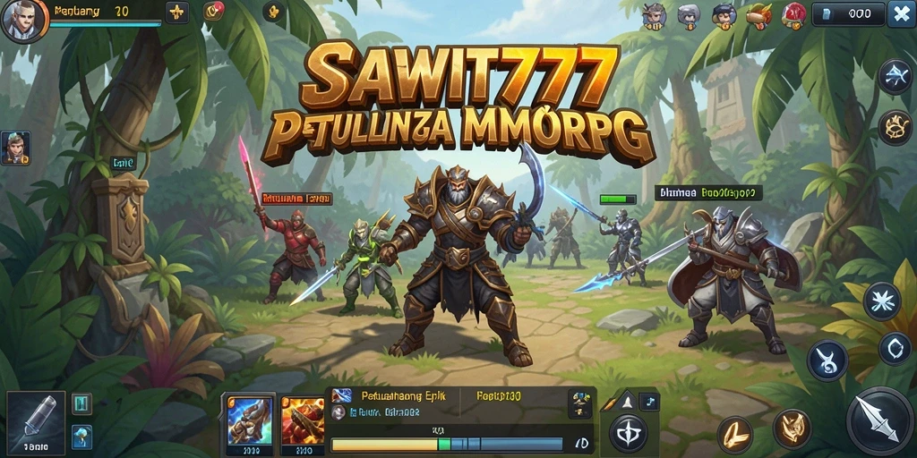 Tangkapan layar gameplay SAWIT777 yang menampilkan pertarungan seru antar karakter.