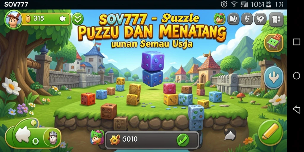 Tampilan gameplay SOV777 dengan grafik menarik dan puzzle yang menantang.