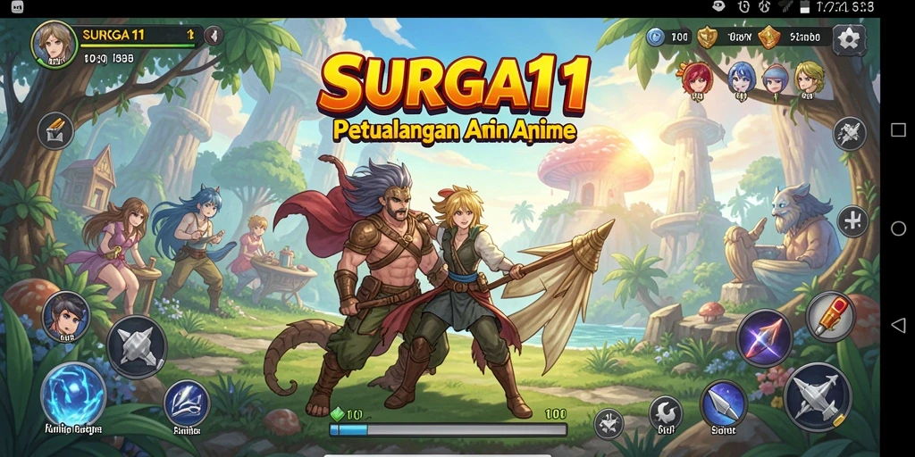 Tampilan gameplay SURGA11 yang penuh warna dan menarik.