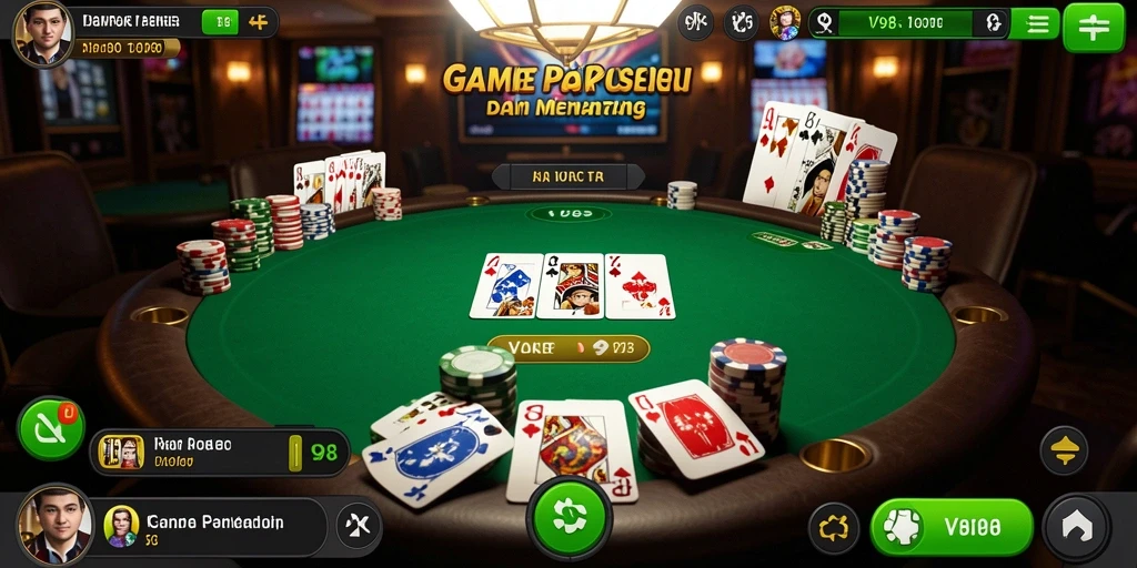 Tampilan gameplay V98 yang menegangkan dan mendebarkan.